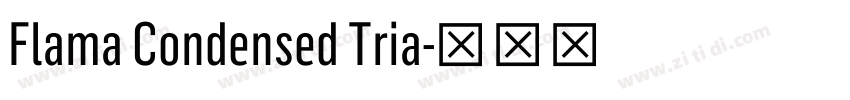 Flama Condensed Tria字体转换 Flama Condensed Tria字体转换
